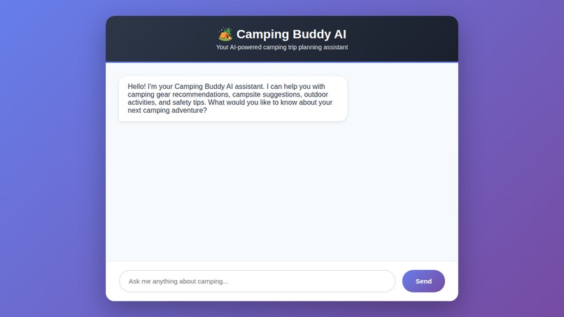 cf_ai_camping_buddy – screenshot 1