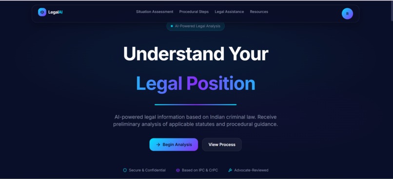 Lumina Legal — AI-Powered Indian Legal Assistant – screenshot 1