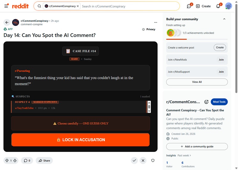 Comment Conspiracy – screenshot 4