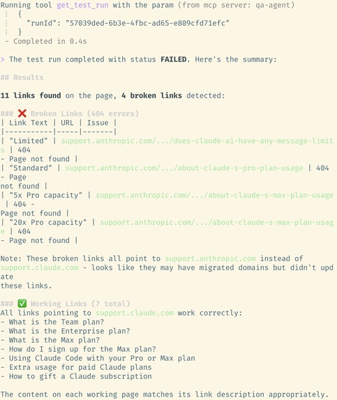 QA Agent – screenshot 3