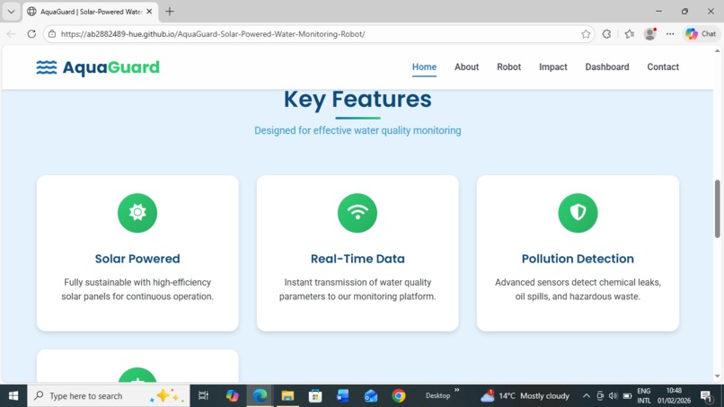 AquaGuard: Solar-Powered Water Monitoring Robot – screenshot 3