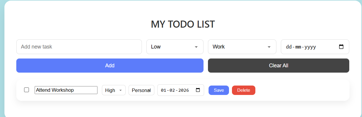 Advanced React-Todo App | Devpost