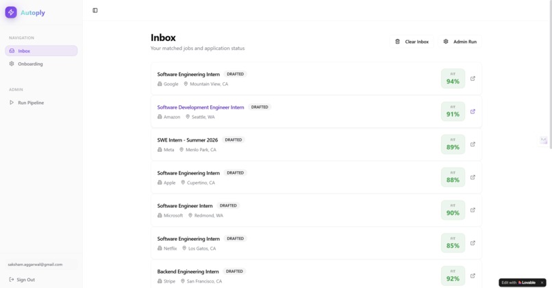 Autoply AI – screenshot 1