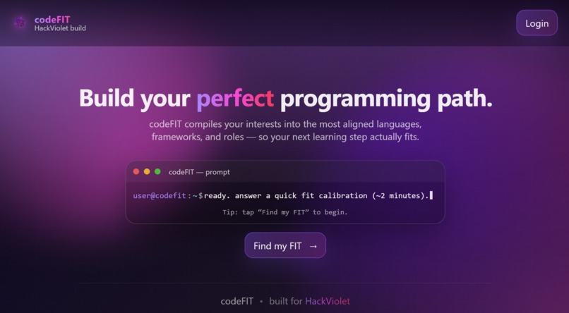 codeFIT – screenshot 1
