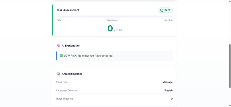 AI Scam & Phishing Detection System – screenshot 5