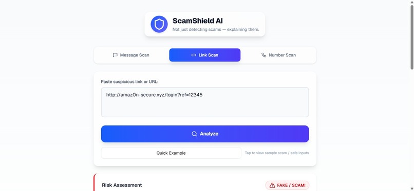 AI Scam & Phishing Detection System – screenshot 6
