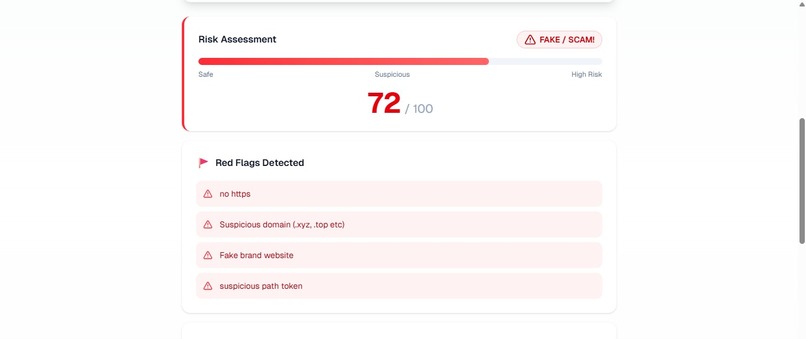 AI Scam & Phishing Detection System – screenshot 7
