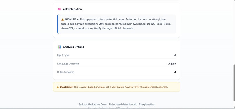 AI Scam & Phishing Detection System – screenshot 8