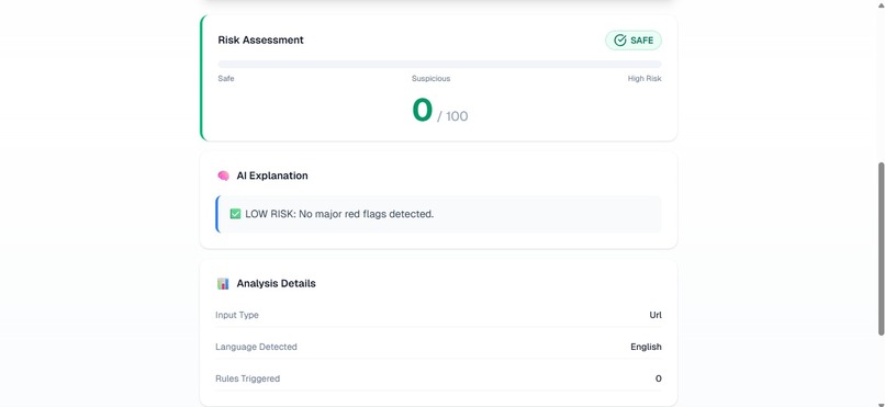 AI Scam & Phishing Detection System – screenshot 10