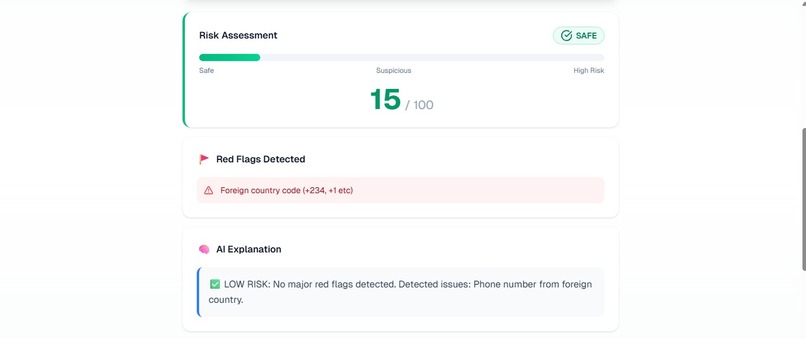 AI Scam & Phishing Detection System – screenshot 12