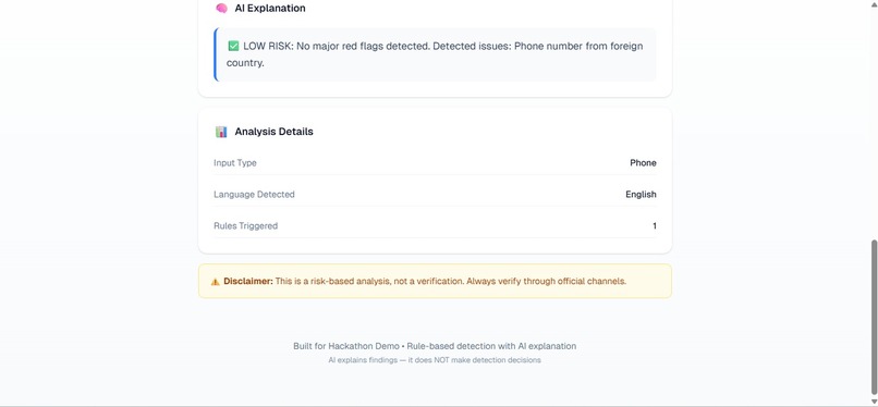 AI Scam & Phishing Detection System – screenshot 13