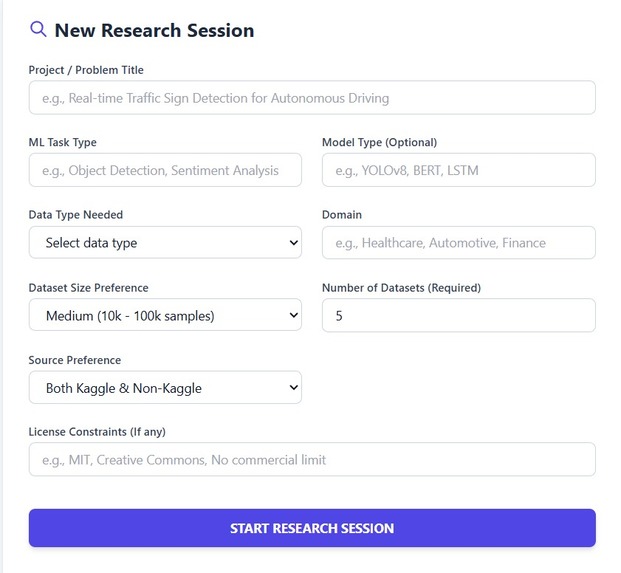 DatasetFinder AI – screenshot 1