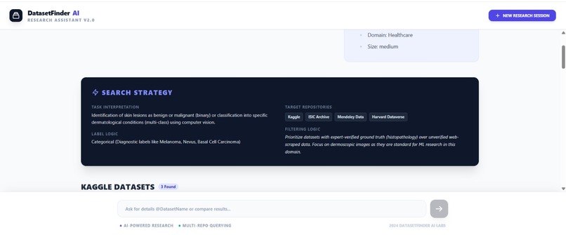 DatasetFinder AI – screenshot 2