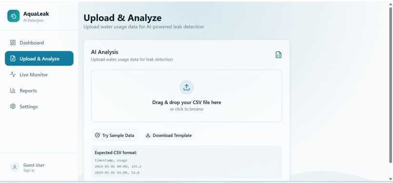AquaLeak AI: Smart Water Leak Detection Using AI – screenshot 4