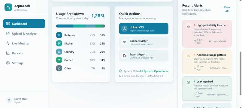 AquaLeak AI: Smart Water Leak Detection Using AI – screenshot 3