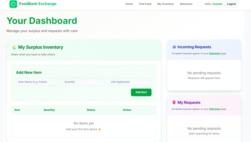 FoodBank Exchange – screenshot 2