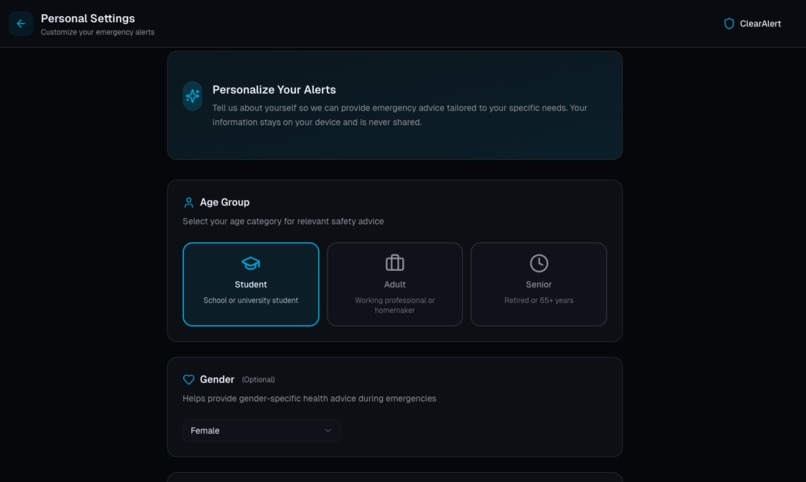 ClearAlert  – screenshot 1