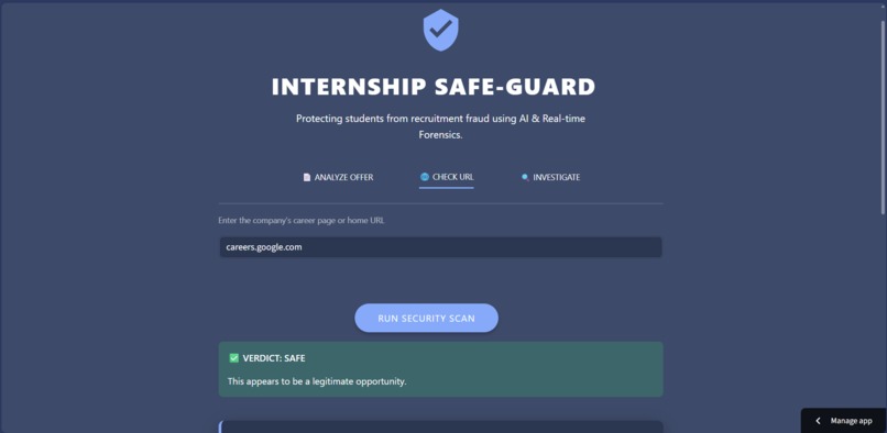 Internship Safe-Guard – screenshot 4