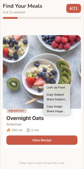MealSwipe – screenshot 1