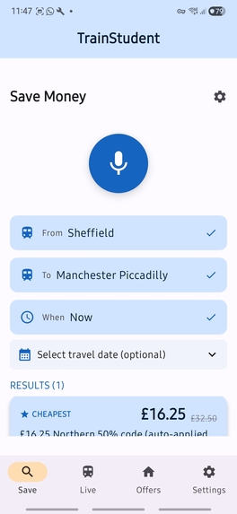 TrainStudent – screenshot 2