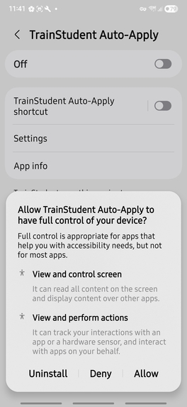 TrainStudent – screenshot 3