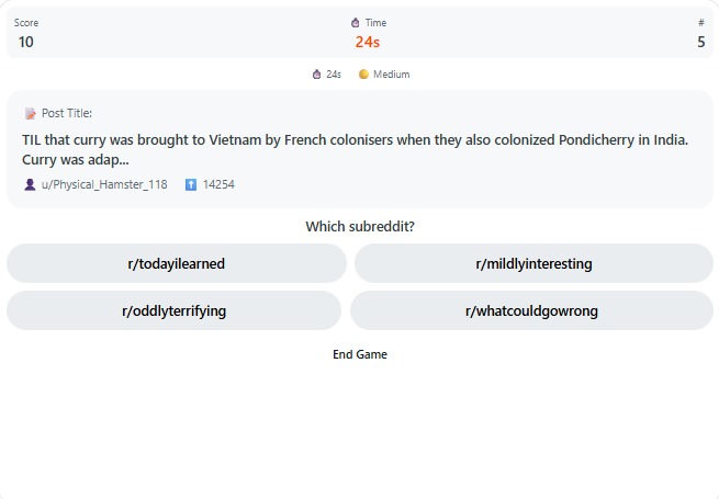 Subredit-Guessr – screenshot 3