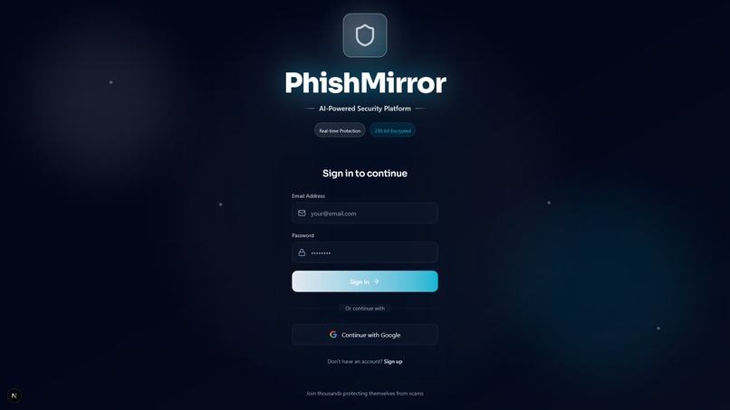 PhishingMirror – screenshot 1