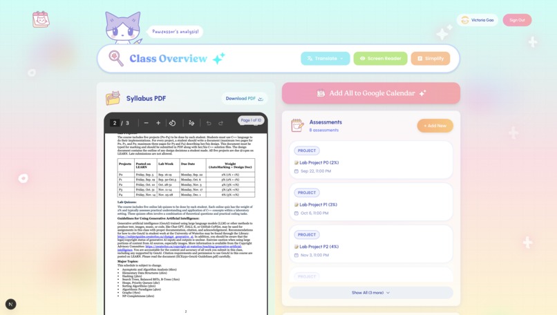 Syllabus Kitty – screenshot 3