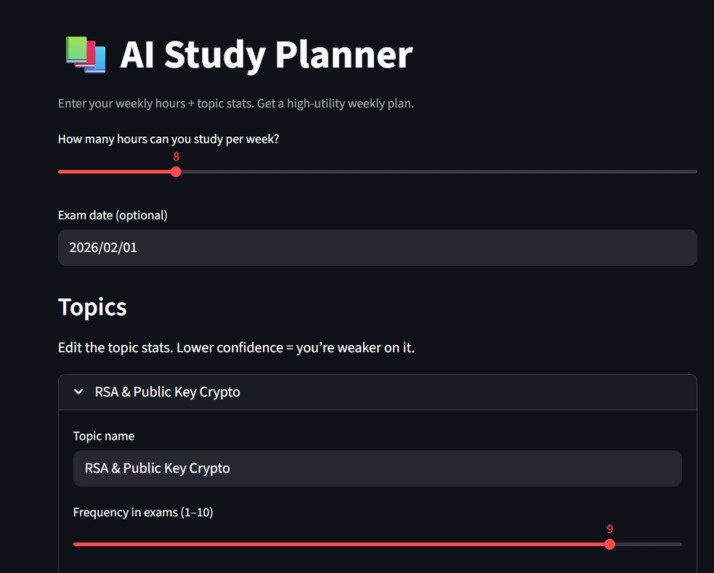 Ai Smart Study Planner – screenshot 1