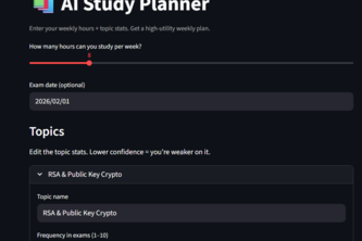 Ai Smart Study Planner