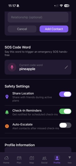 SafeNight – screenshot 1