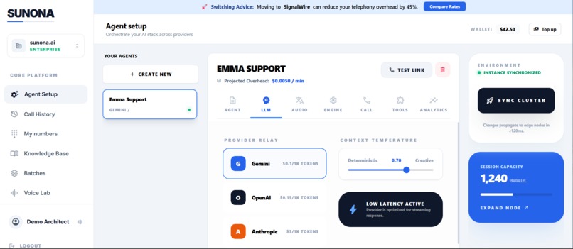 sunona voice agent. – screenshot 25