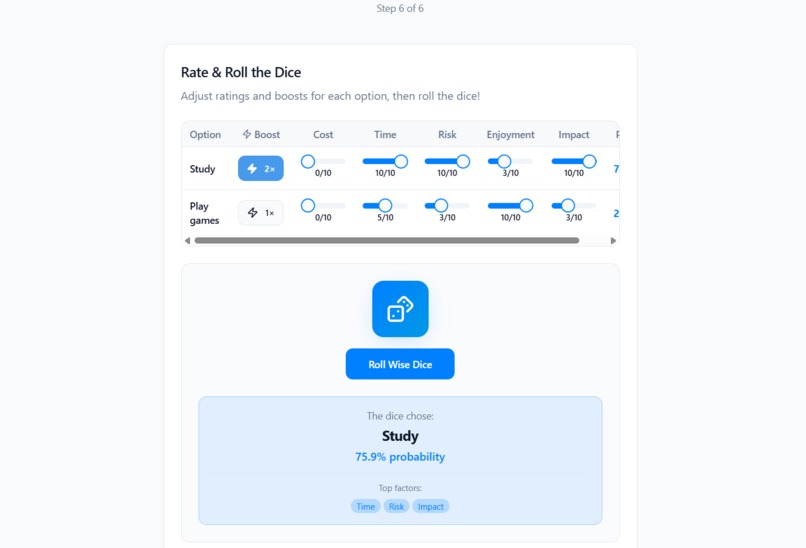 Wise Dice – screenshot 3