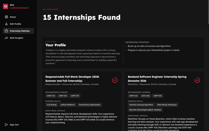 SFU CareerConnect – screenshot 3