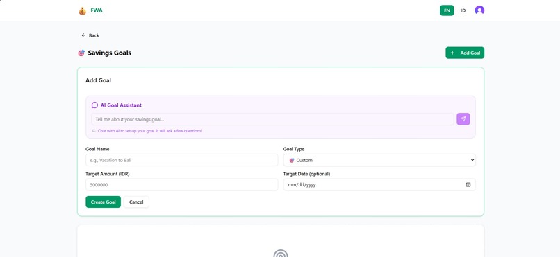 Financial Wellness Agent (FWA) – screenshot 2
