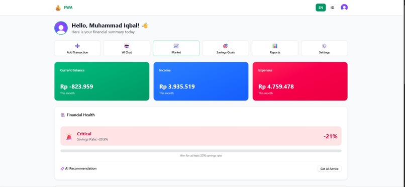 Financial Wellness Agent (FWA) – screenshot 4