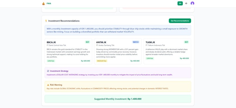Financial Wellness Agent (FWA) – screenshot 6