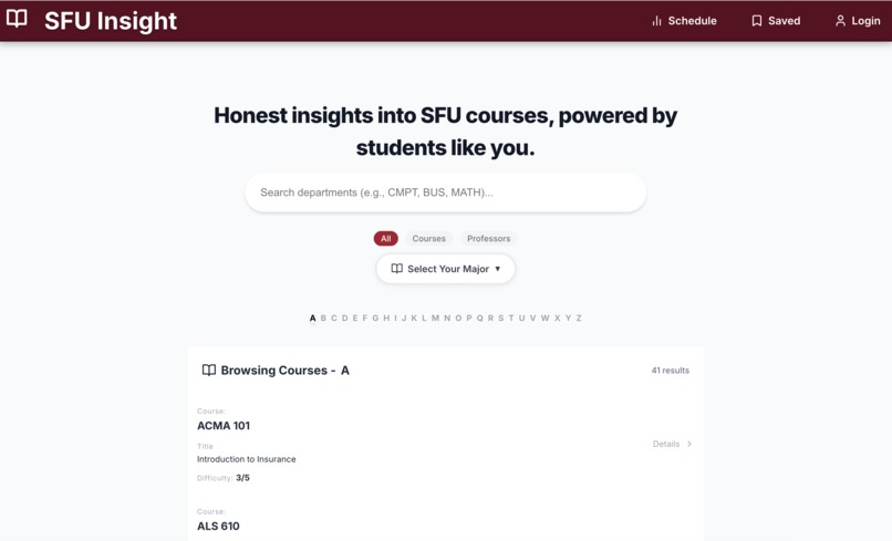SFU Insight – screenshot 1
