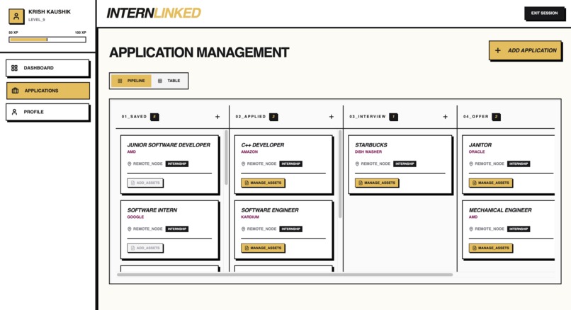 InternLinked – screenshot 2