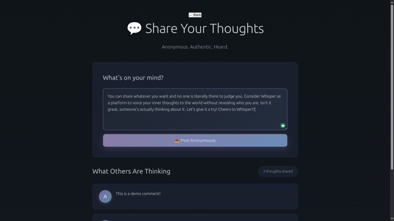 Whisper – screenshot 2