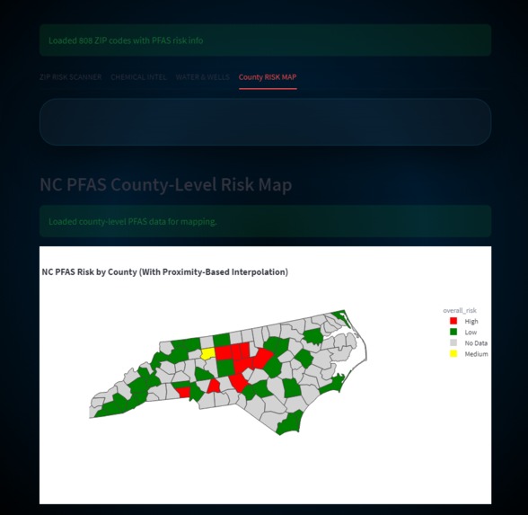 NC pfas intellgence dashboard – screenshot 4