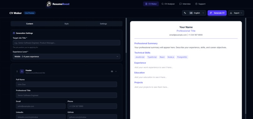 ResumeBoost – screenshot 2