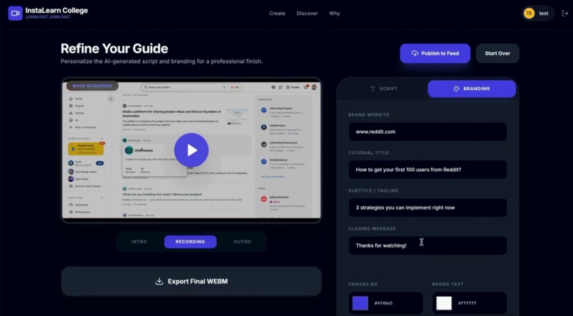 Instalearn College - Record.Share.Earn – screenshot 4