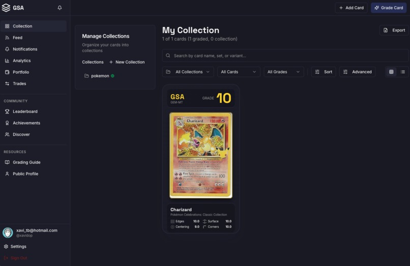 GSA - AI-powered trading card grading – screenshot 2