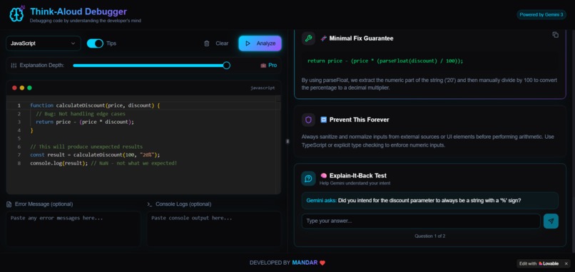 Think-Aloud Debugger – screenshot 4