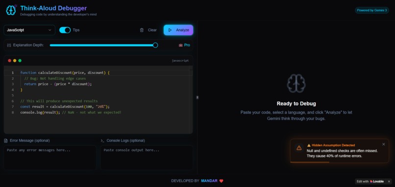 Think-Aloud Debugger – screenshot 1