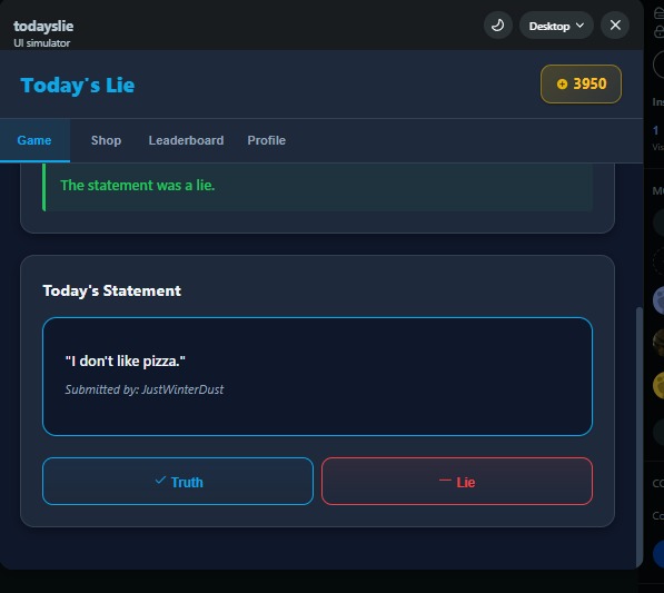 Today's Lie – screenshot 4