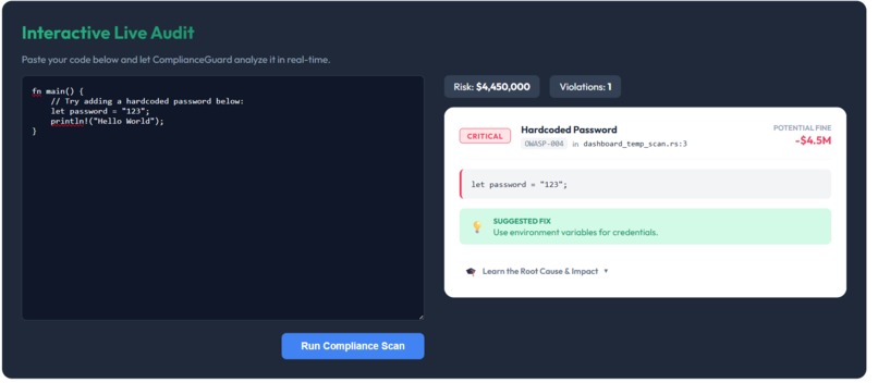 AI ComplianceGuard – screenshot 1