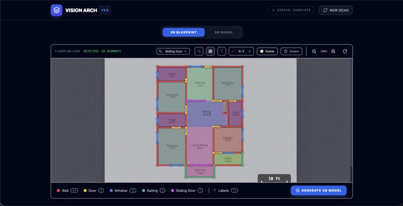 Vision3D - A Floorplan visualiser – screenshot 5