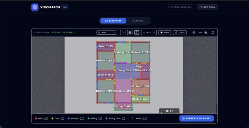 Vision3D - A Floorplan visualiser – screenshot 4